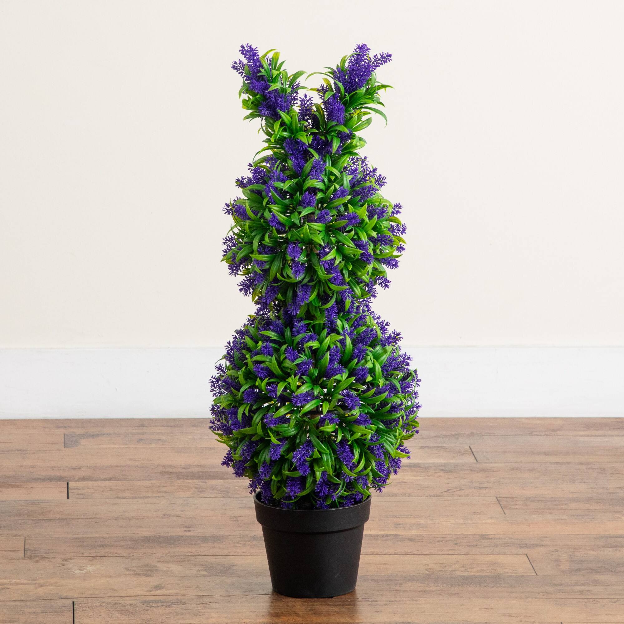 31" UV Resistant Artificial Easter Bunny Shaped Lavender Topiary (Indoor/Outdoor)